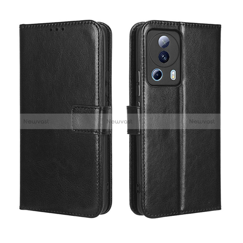 Leather Case Stands Flip Cover Holder BY5 for Xiaomi Mi 12 Lite NE 5G Black