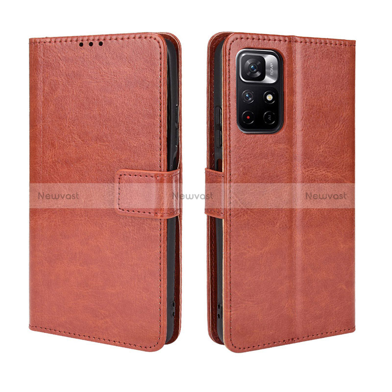 Leather Case Stands Flip Cover Holder BY5 for Xiaomi Poco M4 Pro 5G