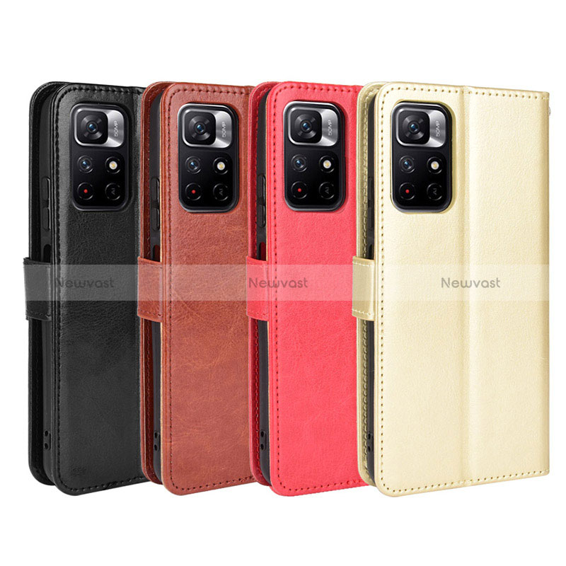 Leather Case Stands Flip Cover Holder BY5 for Xiaomi Poco M4 Pro 5G