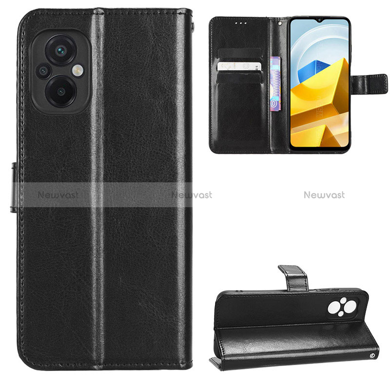 Leather Case Stands Flip Cover Holder BY5 for Xiaomi Poco M5 4G