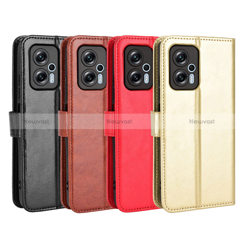 Leather Case Stands Flip Cover Holder BY5 for Xiaomi Poco X4 GT 5G