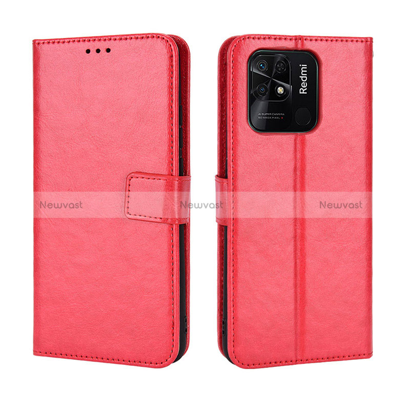 Leather Case Stands Flip Cover Holder BY5 for Xiaomi Redmi 10C 4G