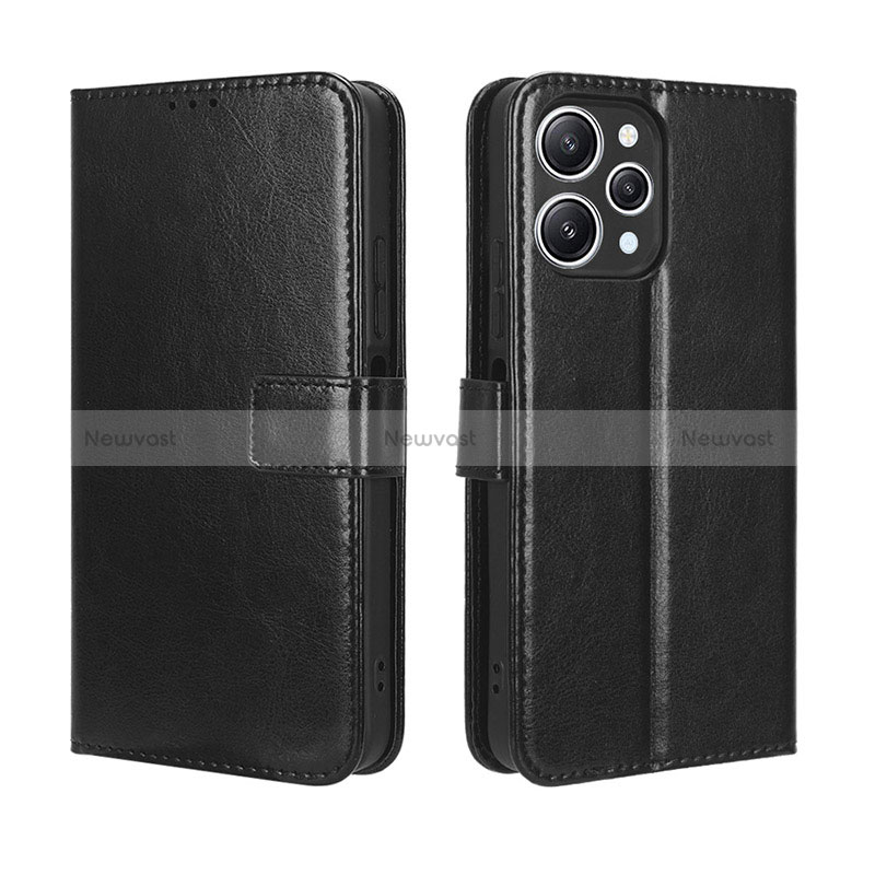 Leather Case Stands Flip Cover Holder BY5 for Xiaomi Redmi 12 4G