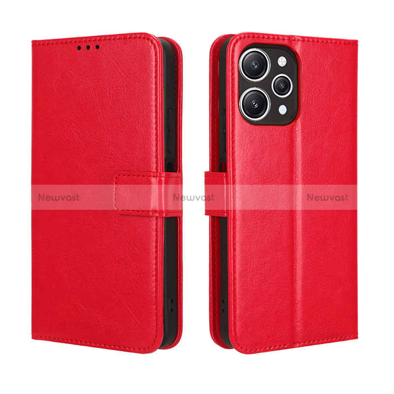 Leather Case Stands Flip Cover Holder BY5 for Xiaomi Redmi 12 4G