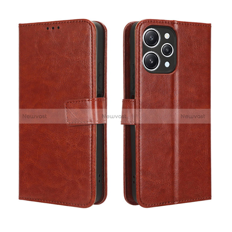 Leather Case Stands Flip Cover Holder BY5 for Xiaomi Redmi 12 4G