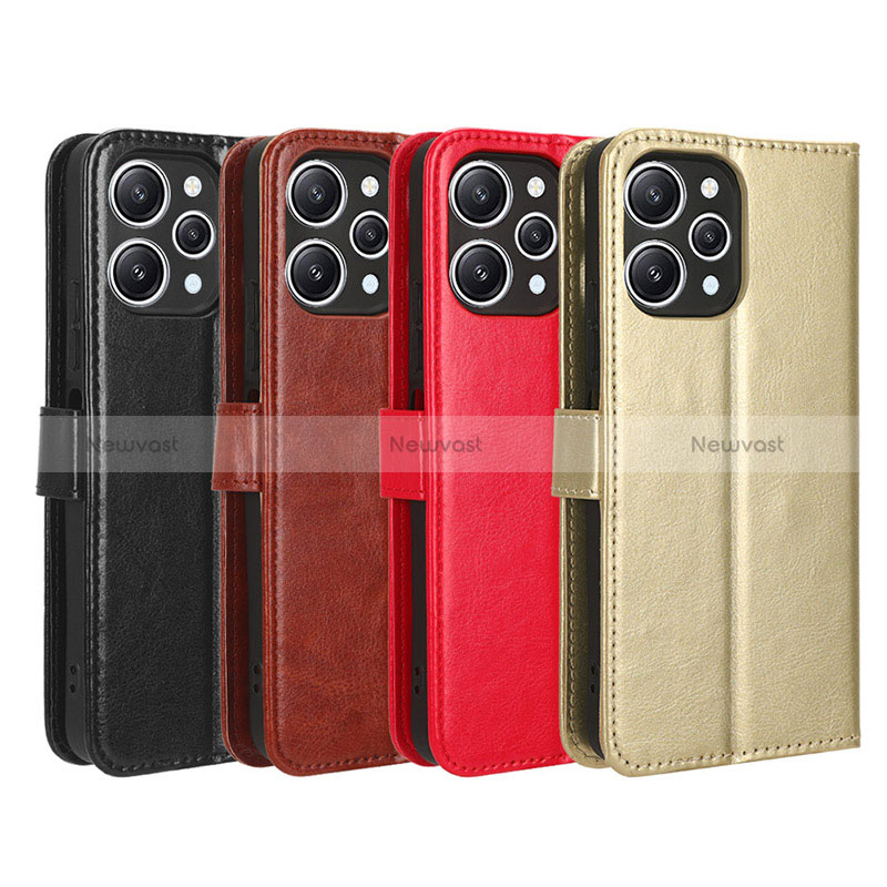 Leather Case Stands Flip Cover Holder BY5 for Xiaomi Redmi 12 4G