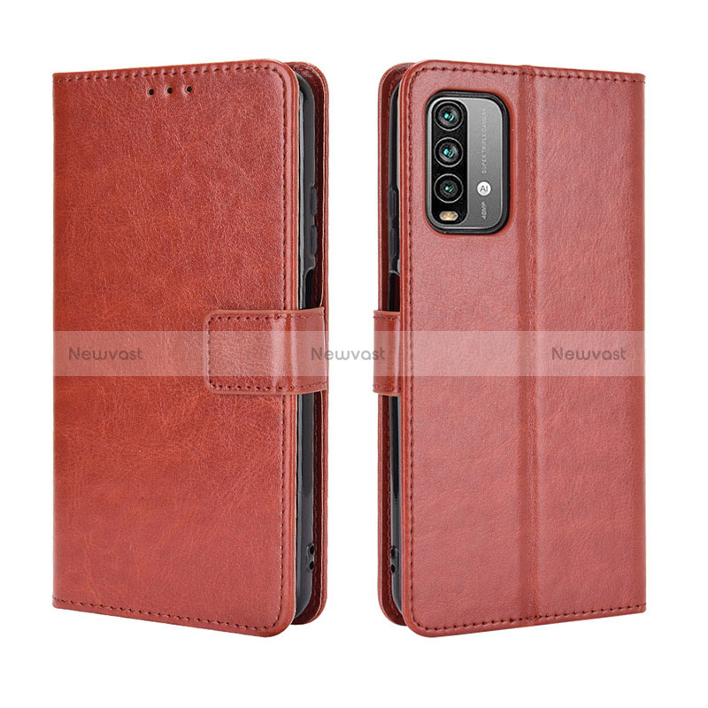 Leather Case Stands Flip Cover Holder BY5 for Xiaomi Redmi 9T 4G