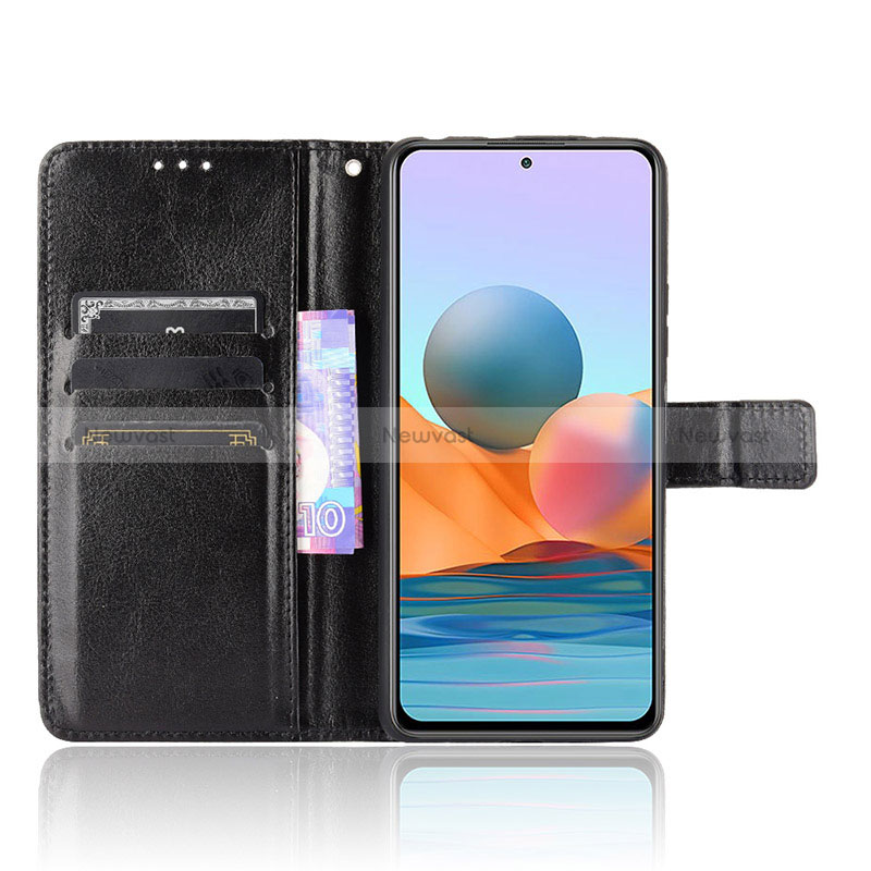 Leather Case Stands Flip Cover Holder BY5 for Xiaomi Redmi Note 10 Pro 4G