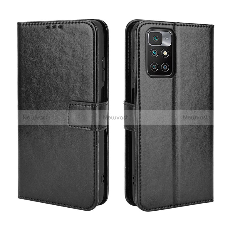 Leather Case Stands Flip Cover Holder BY5 for Xiaomi Redmi Note 11 4G (2021) Black