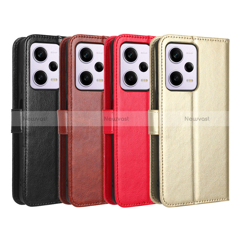 Leather Case Stands Flip Cover Holder BY5 for Xiaomi Redmi Note 12 Pro 5G