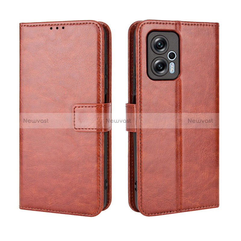 Leather Case Stands Flip Cover Holder BY5 for Xiaomi Redmi Note 12T Pro 5G