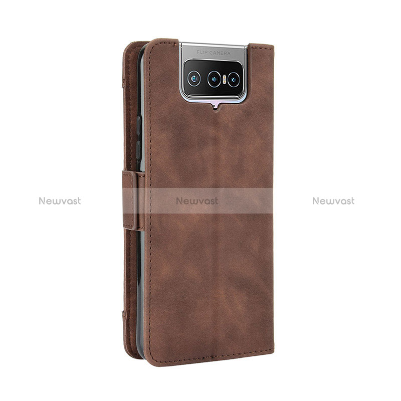 Leather Case Stands Flip Cover Holder BY6 for Asus ZenFone 8 Flip ZS672KS