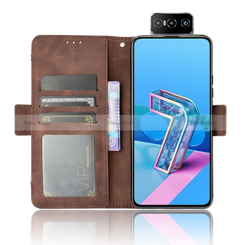 Leather Case Stands Flip Cover Holder BY6 for Asus ZenFone 8 Flip ZS672KS