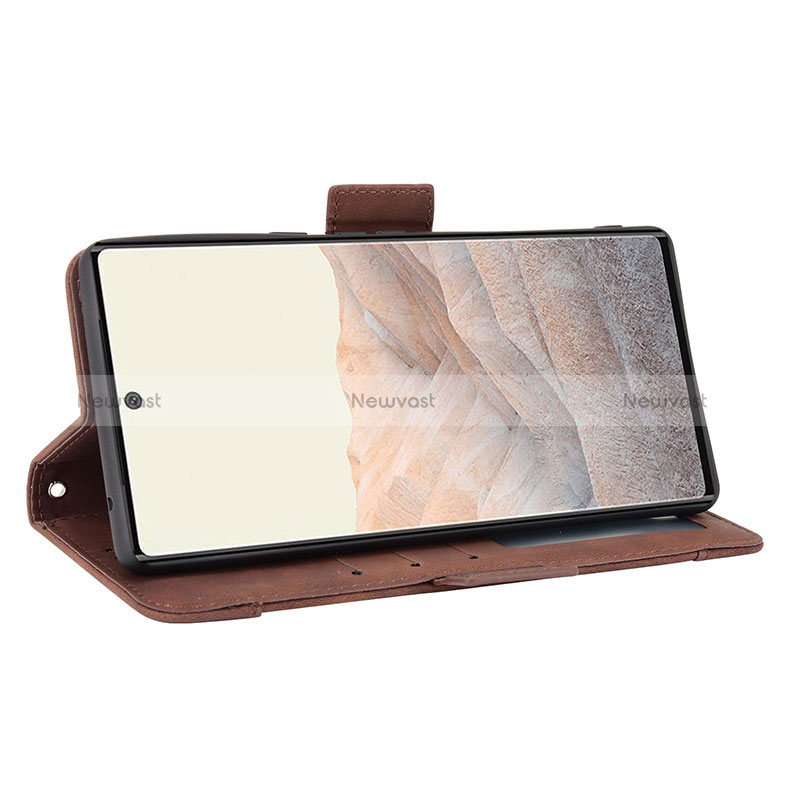 Leather Case Stands Flip Cover Holder BY6 for Google Pixel 6 Pro 5G
