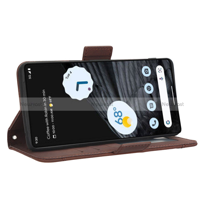 Leather Case Stands Flip Cover Holder BY6 for Google Pixel 7 Pro 5G