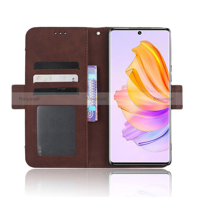 Leather Case Stands Flip Cover Holder BY6 for Huawei Honor 80 SE 5G