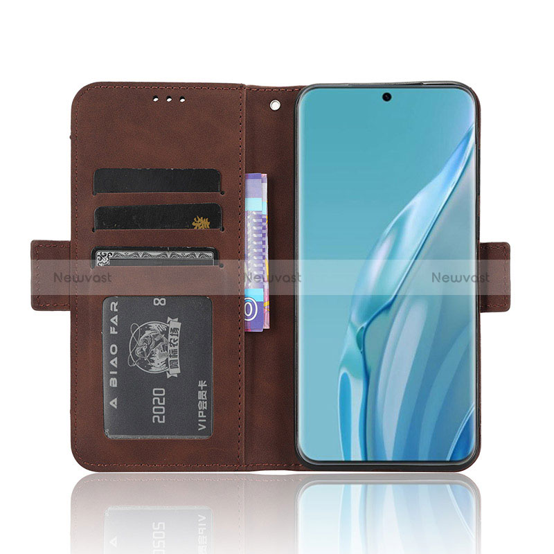 Leather Case Stands Flip Cover Holder BY6 for Huawei P60 Art