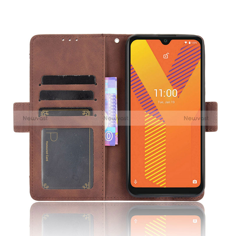 Leather Case Stands Flip Cover Holder BY6 for Wiko Y62