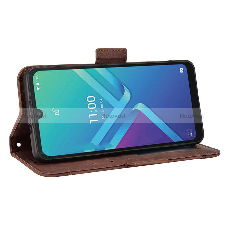 Leather Case Stands Flip Cover Holder BY6 for Wiko Y82