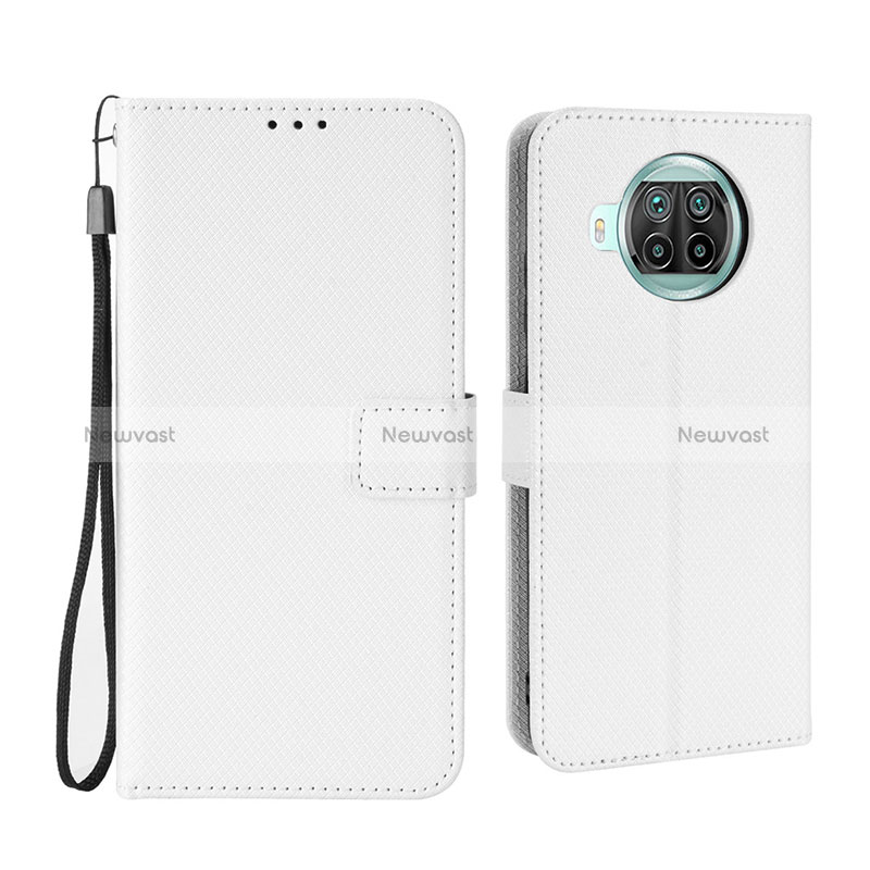 Leather Case Stands Flip Cover Holder BY6 for Xiaomi Mi 10i 5G White