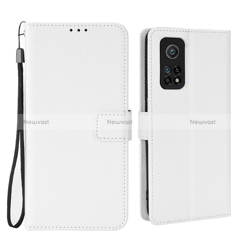 Leather Case Stands Flip Cover Holder BY6 for Xiaomi Mi 10T 5G White