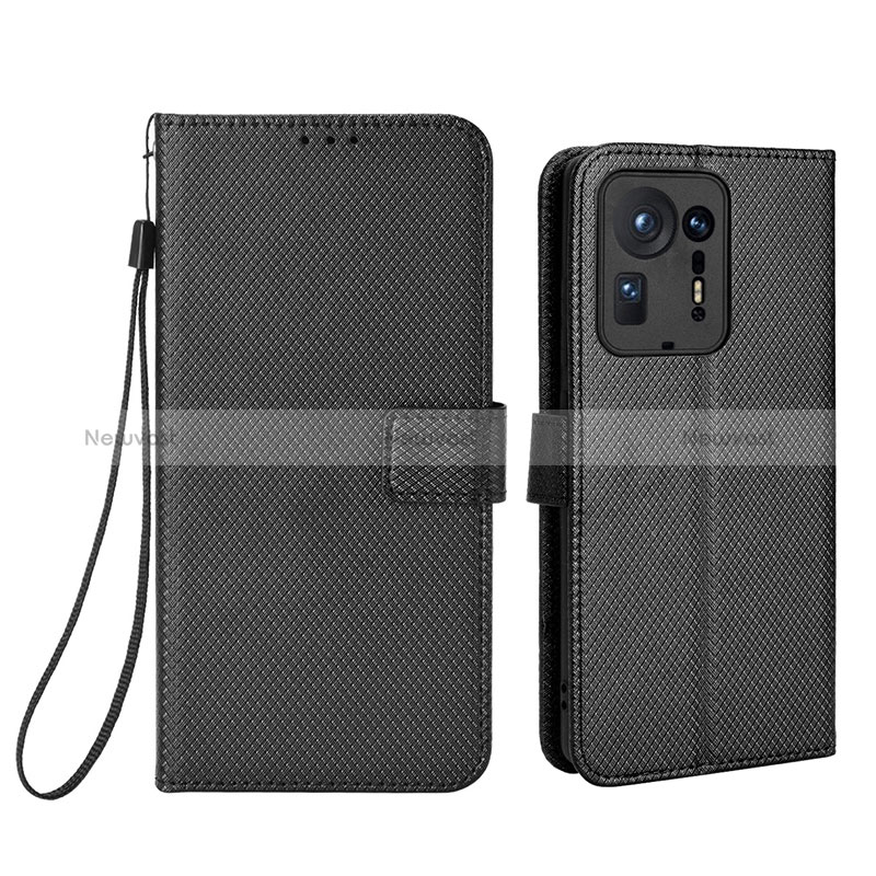 Leather Case Stands Flip Cover Holder BY6 for Xiaomi Mi Mix 4 5G Black