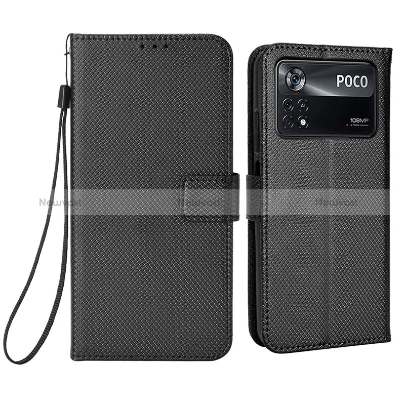 Leather Case Stands Flip Cover Holder BY6 for Xiaomi Poco X4 Pro 5G