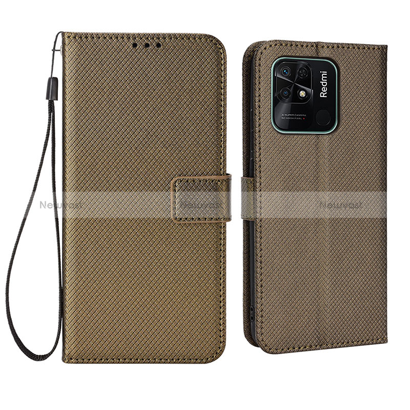Leather Case Stands Flip Cover Holder BY6 for Xiaomi Redmi 10 India