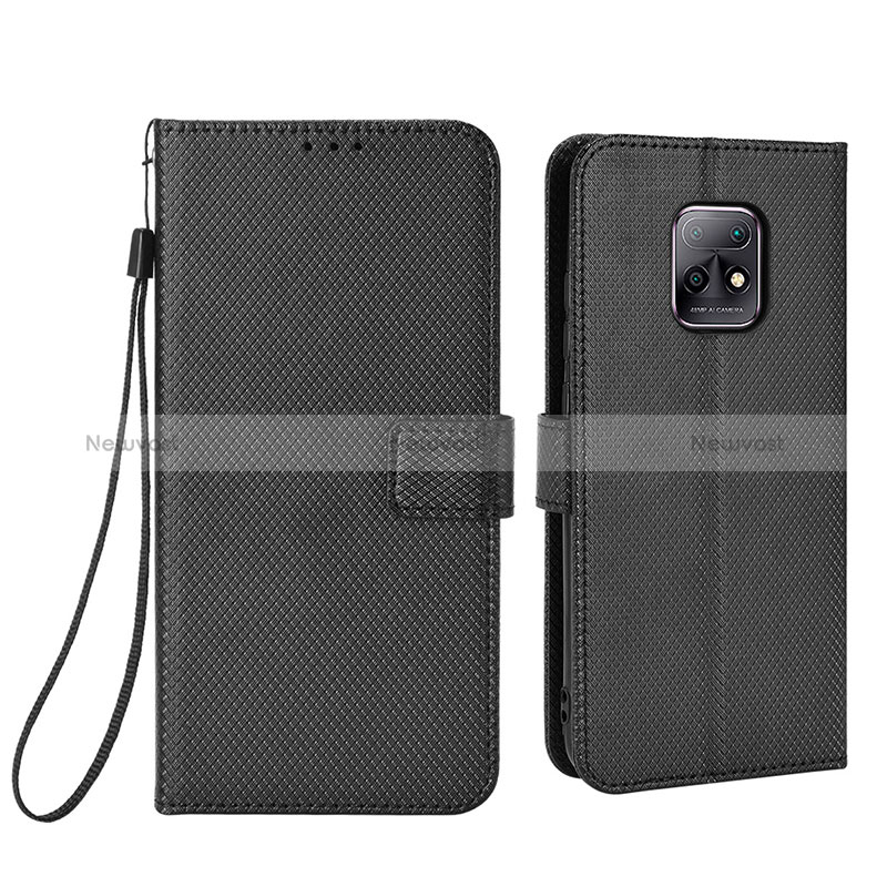 Leather Case Stands Flip Cover Holder BY6 for Xiaomi Redmi 10X 5G Black