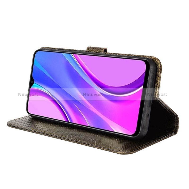 Leather Case Stands Flip Cover Holder BY6 for Xiaomi Redmi 9 India