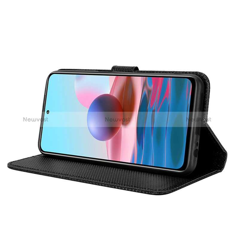 Leather Case Stands Flip Cover Holder BY6 for Xiaomi Redmi Note 10 4G