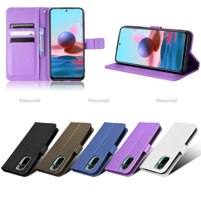 Leather Case Stands Flip Cover Holder BY6 for Xiaomi Redmi Note 10S 4G