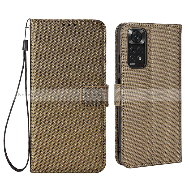 Leather Case Stands Flip Cover Holder BY6 for Xiaomi Redmi Note 11 4G (2022)