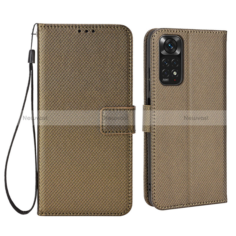 Leather Case Stands Flip Cover Holder BY6 for Xiaomi Redmi Note 11S 4G