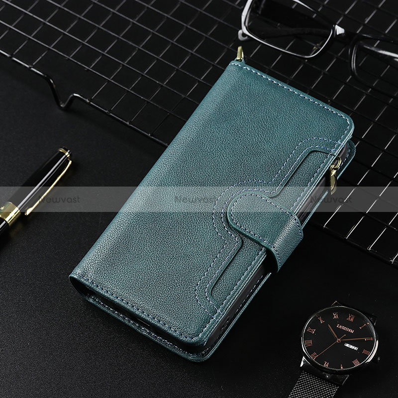 Leather Case Stands Flip Cover Holder BY7 for Google Pixel 8 Pro 5G Green
