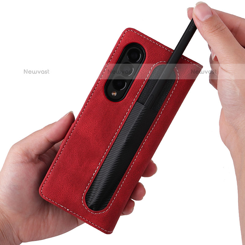 Leather Case Stands Flip Cover Holder BY7 for Samsung Galaxy Z Fold3 5G