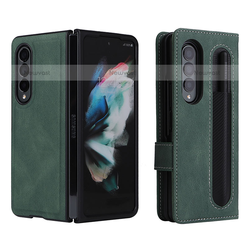 Leather Case Stands Flip Cover Holder BY7 for Samsung Galaxy Z Fold3 5G