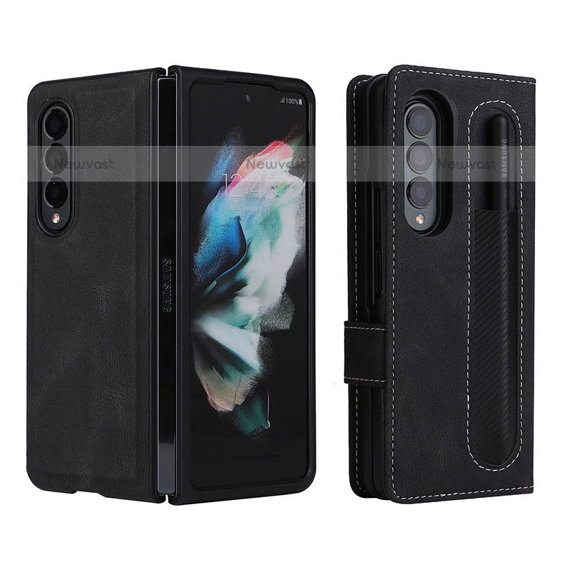 Leather Case Stands Flip Cover Holder BY7 for Samsung Galaxy Z Fold3 5G