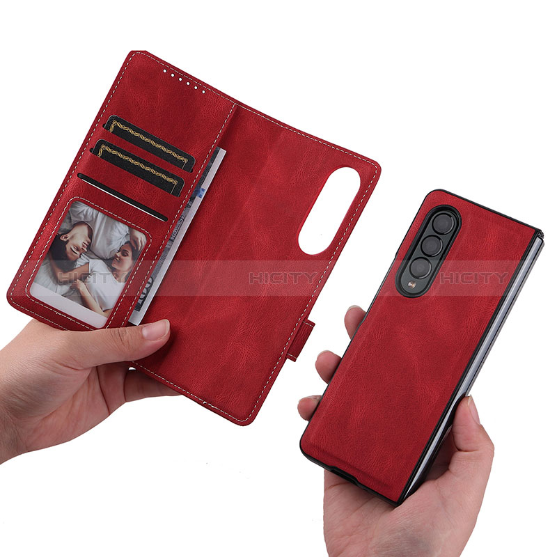 Leather Case Stands Flip Cover Holder BY7 for Samsung Galaxy Z Fold4 5G