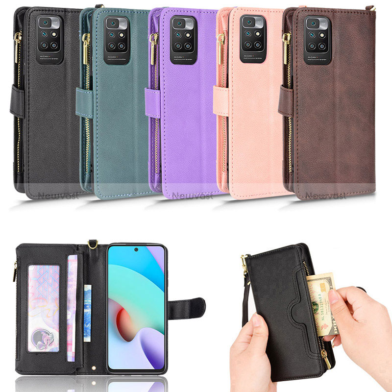 Leather Case Stands Flip Cover Holder BY7 for Xiaomi Redmi 10 4G
