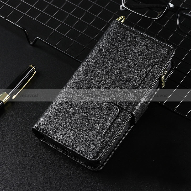 Leather Case Stands Flip Cover Holder BY7 for Xiaomi Redmi Note 11 4G (2021) Black