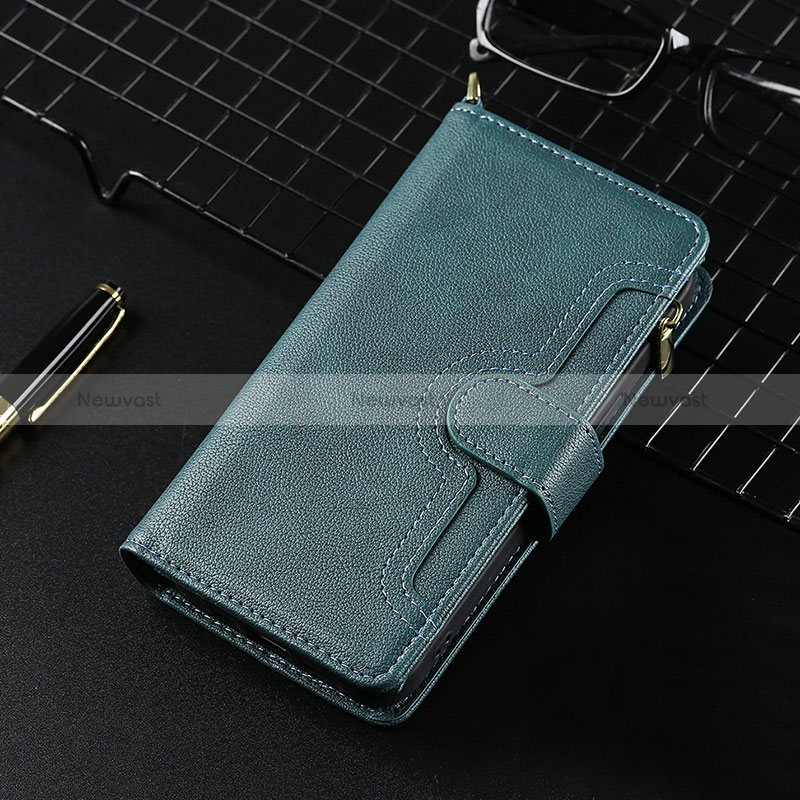 Leather Case Stands Flip Cover Holder BY7 for Xiaomi Redmi Note 11 4G (2021) Green