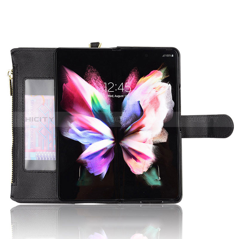 Leather Case Stands Flip Cover Holder BY8 for Samsung Galaxy Z Fold4 5G