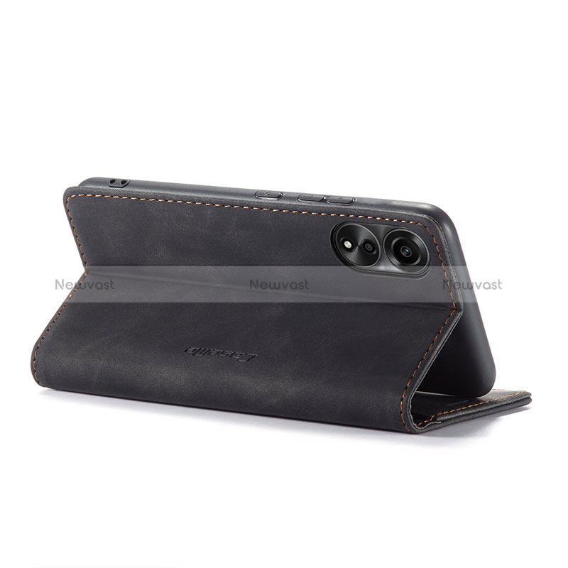 Leather Case Stands Flip Cover Holder C01S for Oppo A78 4G