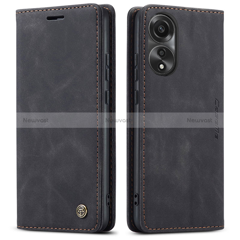 Leather Case Stands Flip Cover Holder C01S for Oppo A78 4G