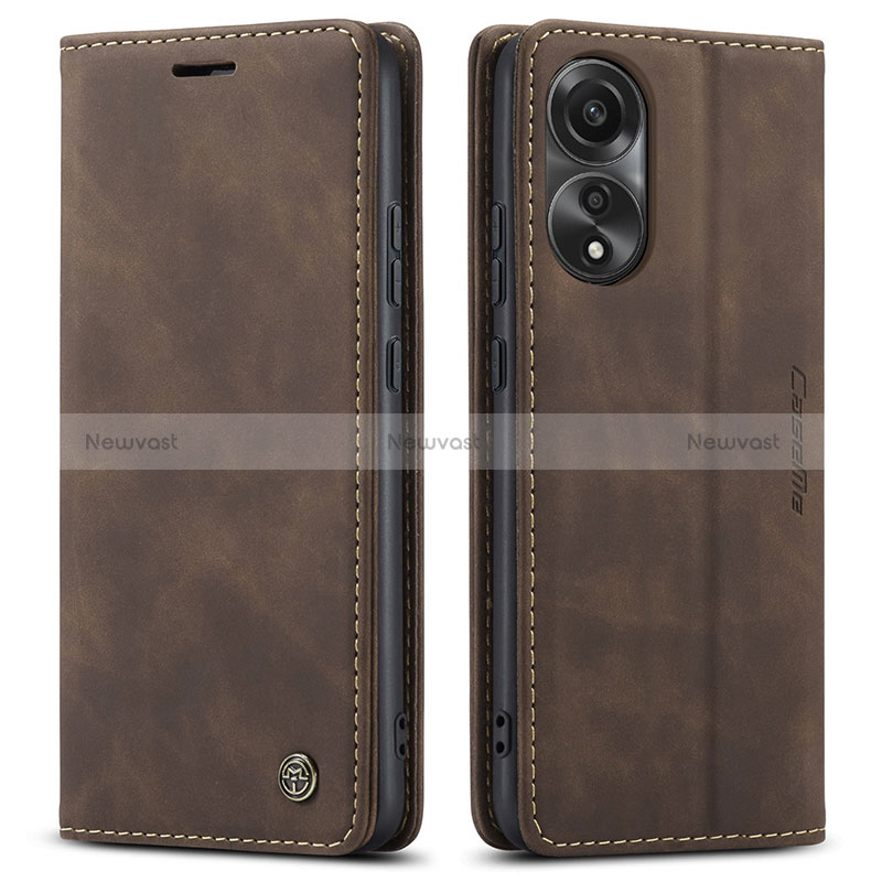 Leather Case Stands Flip Cover Holder C01S for Oppo A78 4G