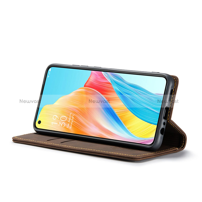 Leather Case Stands Flip Cover Holder C01S for Oppo A78 4G