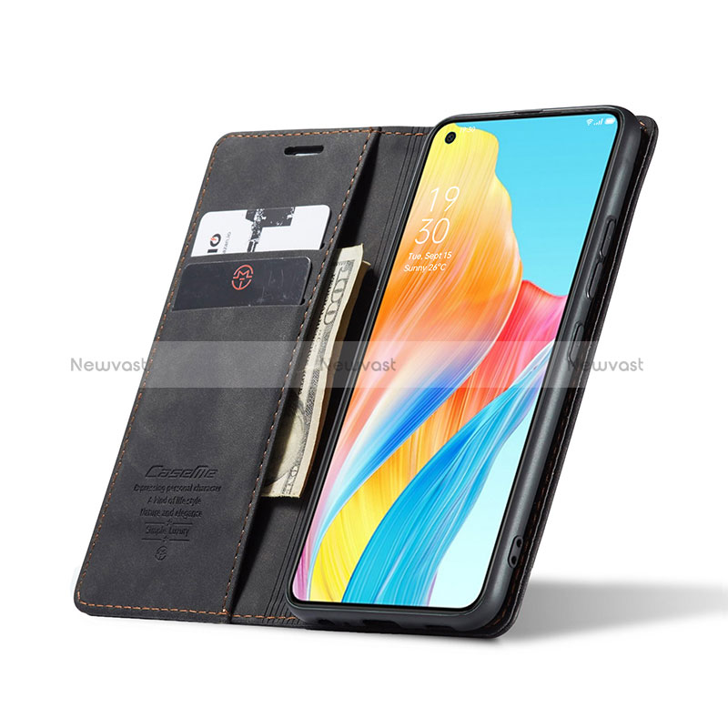 Leather Case Stands Flip Cover Holder C01S for Oppo A78 4G