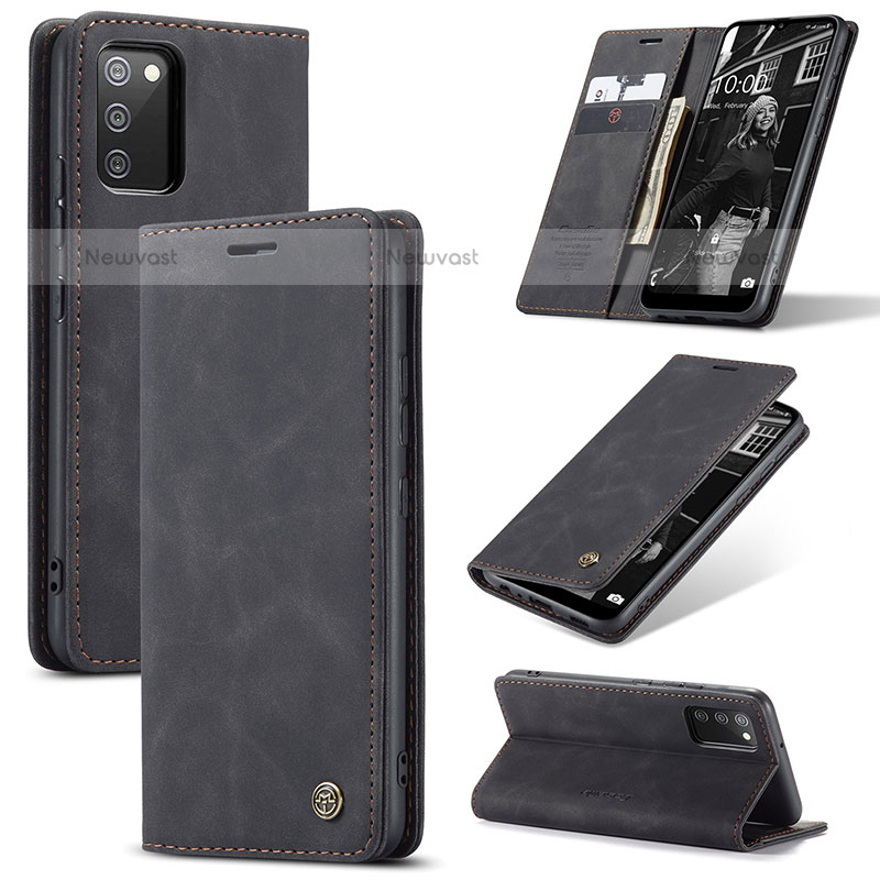 Leather Case Stands Flip Cover Holder C01S for Samsung Galaxy A02s