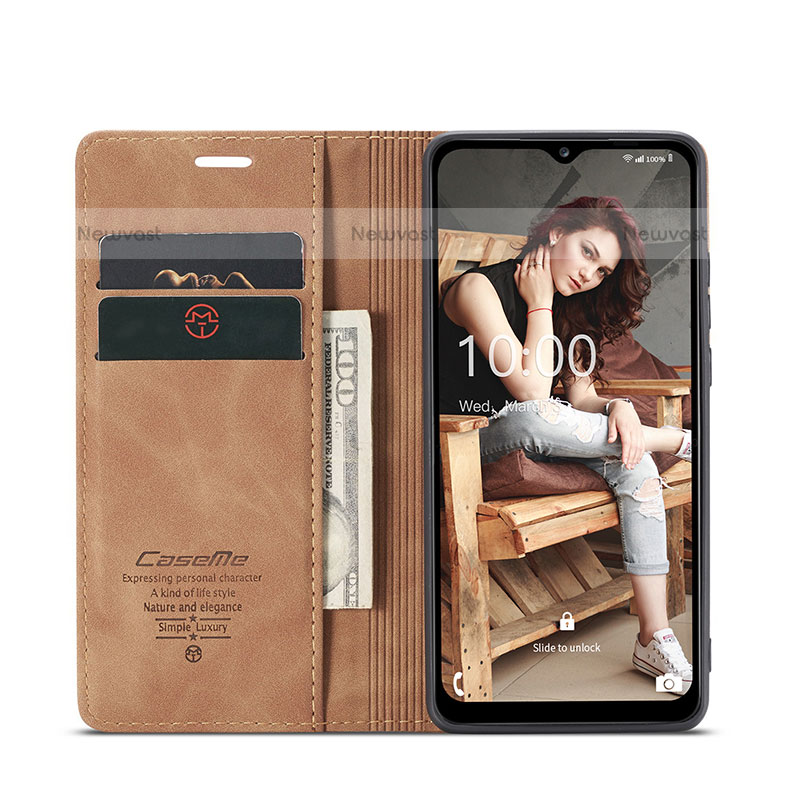 Leather Case Stands Flip Cover Holder C01S for Samsung Galaxy A12